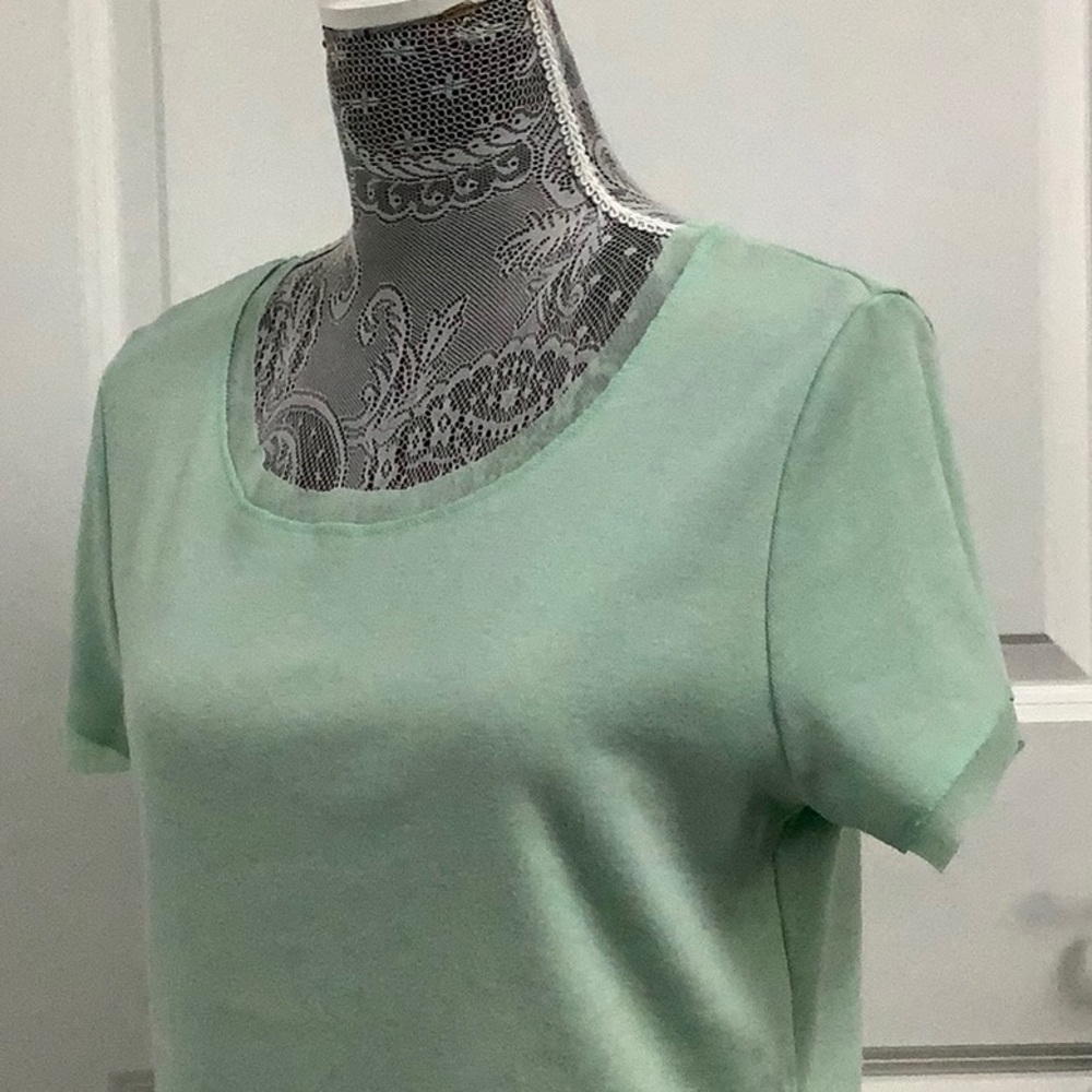 Jason Maxwell Green Fitted Short Sleeve Tee, Size L - Picture 4 of 7